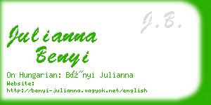 julianna benyi business card